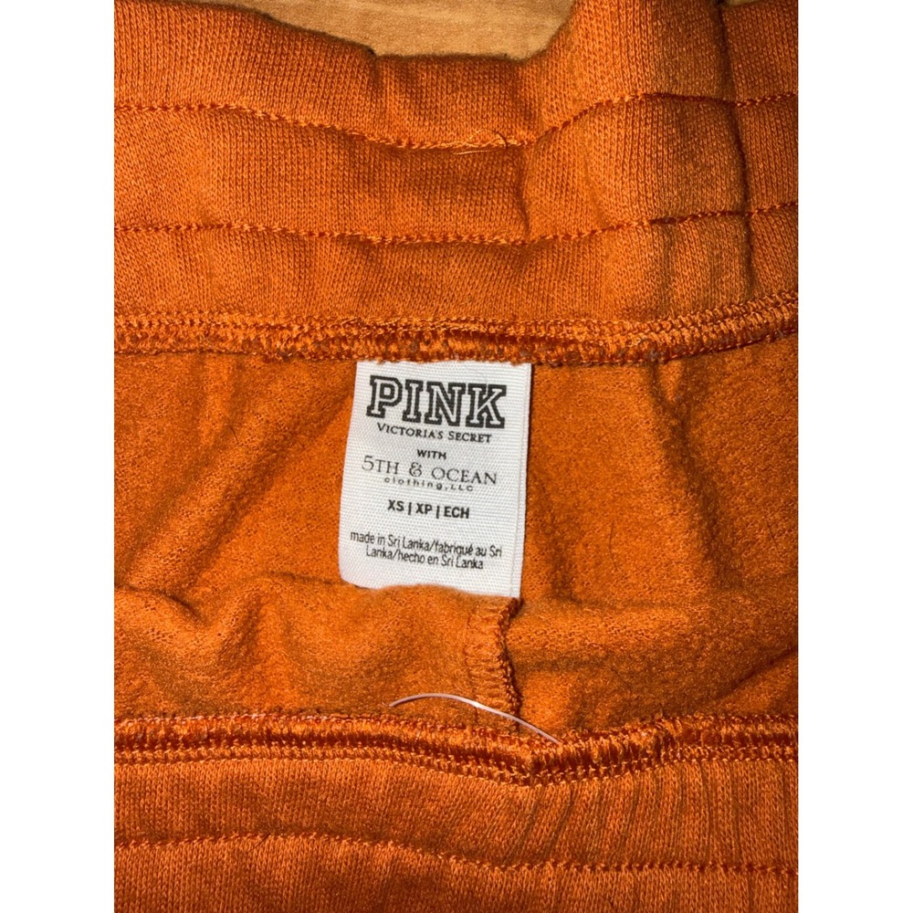 Victoria's Secret PINK 5th & Ocean Orange Logo Tape Snap Button Shorts XS‎ - Picture 2 of 4